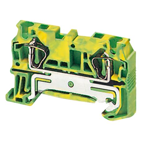 Rugós egyszintes földelőkapocs 1x1 csatlakozás 6,2 mm 4 mm2 zöld-sárga NSYTRR42PE
