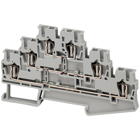Rugós háromszintes átkötőkapocs 1x1 csatlakozás 5,2 mm 2,5 mm2 20A-es NSYTRR26T