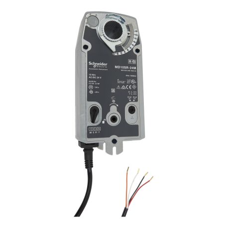 Rugóvisszatérítéses zsalumozgató, 10 Nm, 24VAC táp, 2-10V kimenet MD10SR-24M