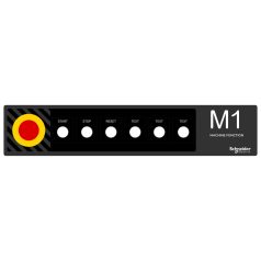   Személyre szabható kezelőpanel maszk, 500x100mm, üres ZBYLECUST09