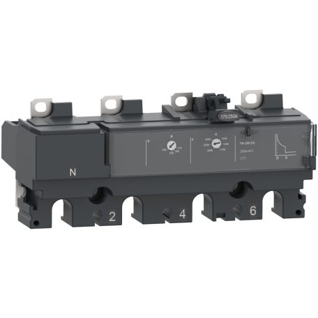 Trip unit TM250DC, ComPacT NSX 250 DC, thermal magnetic, 250A rating, 4 Poles 4d C254TM250D