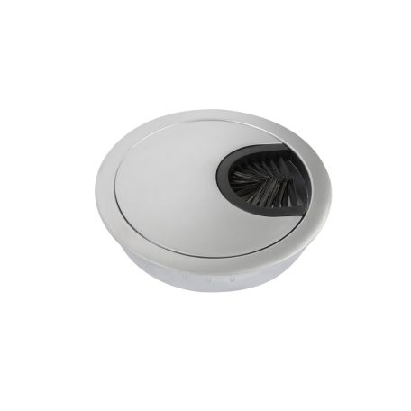 UNICA SYSTEM+ Bútorba süllyeszthető fém kábelkivezető, 60 mm, alu INS61213