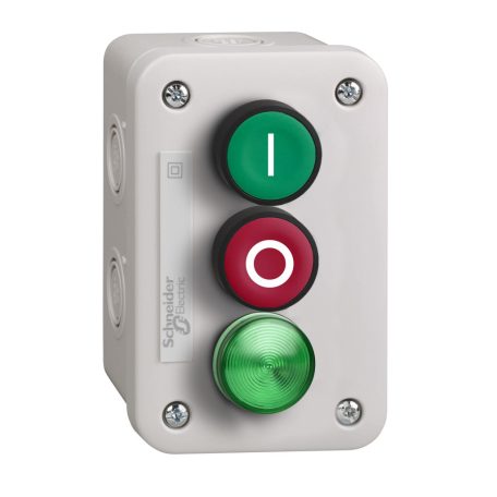 vezérlő állomás with zöld pb 1NO+ piros pb 1NC + zöld jelző LED 230..240V XALE33V1M