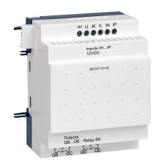   Zelio Logic bővítőmodul, 6 DI, 4 DO relés, SR3xxxxJD 12 VDC bővíthető vezérlőhöz SR3XT101JD