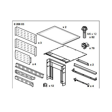 XL3 rekesz szett DMX3 2500/4000, 850x725 36mod