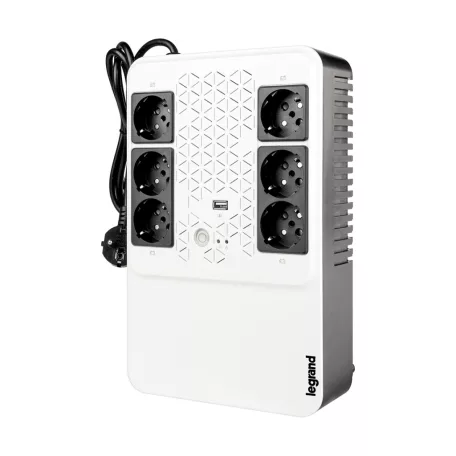 LEGRAND KEOR-M szünetmentes elosztósor 600 VA, BEM: háztartási dugó + kábel, KIM: (4+2)xSchuko háztartási aljzat, Always-on USB töltőaljzat, AVR (vonali interaktív UPS)