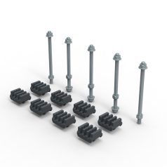   XL3 S 4000 gyűjtősíntartó készlet lapos réz sínhez 50x5-63x5mm