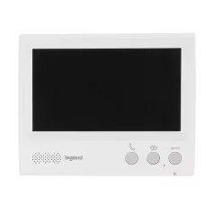   Legrand 4-vezetékes BASIC kaputelefon kiegészítő:  színes videó 7"-os beltéri egység, kihangosított