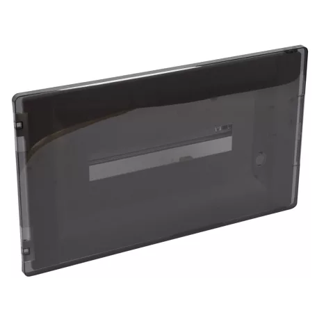 Practibox3 süllyesztett kiselosztó, átlátszó füstszínű ajtóval, védőföld és nulla elosztókapoccsal, 1 sor 18 modul, 234x422