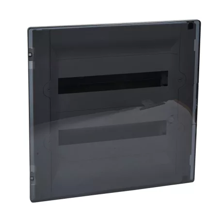 Practibox3 süllyesztett kiselosztó, átlátszó füstszínű ajtóval, védőföld és nulla elosztókapoccsal, 2 sor 36 modul, 442x422