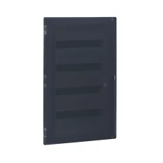   Practibox3 süllyesztett kiselosztó, átlátszó füstszínű ajtóval, védőföld és nulla elosztókapoccsal, 4 sor 72 modul, 742x422