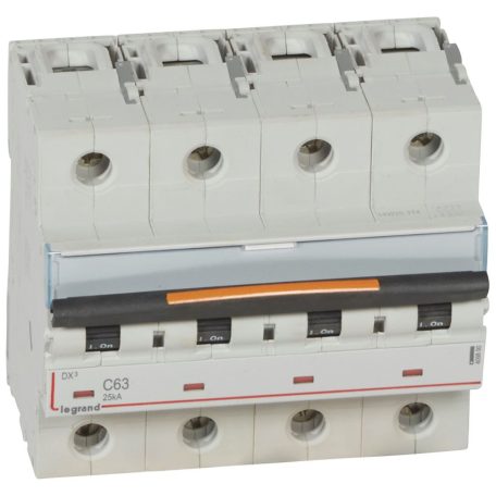 DX3 kismegszakító 25kA 4P 400V~ C63