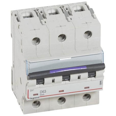DX3 kismegszakító 50kA 3P 400V~ D63