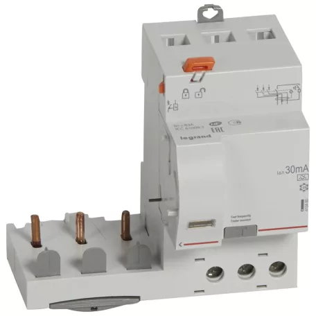 DX3 áramvédő relé 3P 400V~ A 63A 30mA