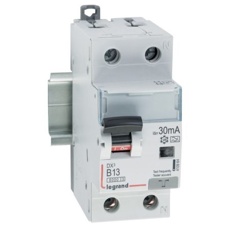DX3 1P+N kombinált áram-védőkapcsoló B13 6000A / 10kA 30mA A típus