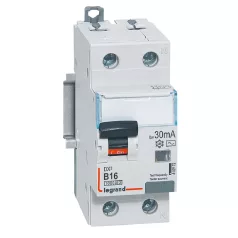   DX3 1P+N kombinált áram-védőkapcsoló B16 10000A / 10kA 30MA AC típus