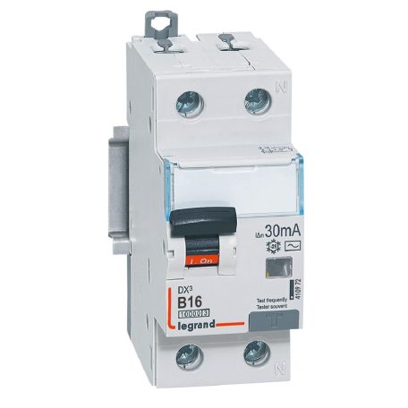 DX3 1P+N kombinált áram-védőkapcsoló B16 10000A / 10kA 30MA AC típus
