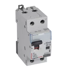   DX3 1P+N kombinált áram-védőkapcsoló C20 6000A / 10kA 30mA A típus