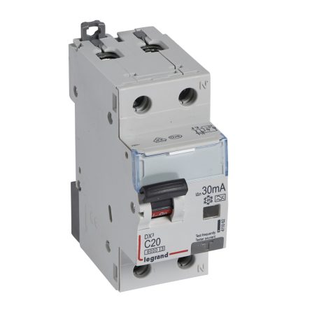DX3 1P+N kombinált áram-védőkapcsoló C20 6000A / 10kA 30mA A típus