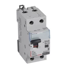   DX3 1P+N kombinált áram-védőkapcsoló C25 6000A / 10kA 30mA A típus