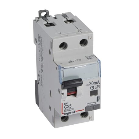 DX3 1P+N kombinált áram-védőkapcsoló C25 6000A / 10kA 30mA A típus