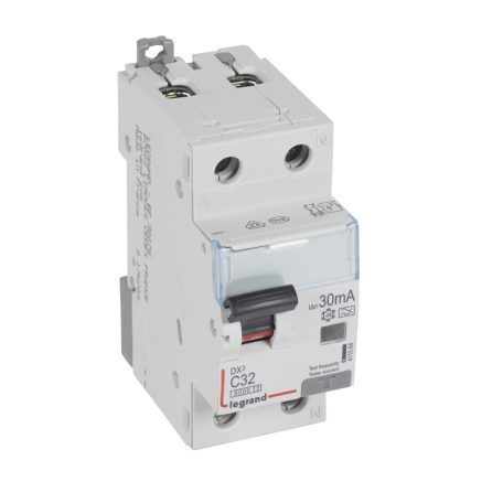 DX3 1P+N kombinált áram-védőkapcsoló C32 6000A / 10kA 30mA A típus