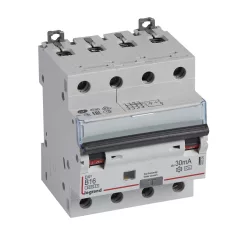   DX3 4P kombinált áram-védőkapcsoló  B16 6000A / 10kA 30mA A típus