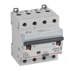   DX3 4P kombinált áram-védőkapcsoló  B16 6000A / 10kA 300mA A típus