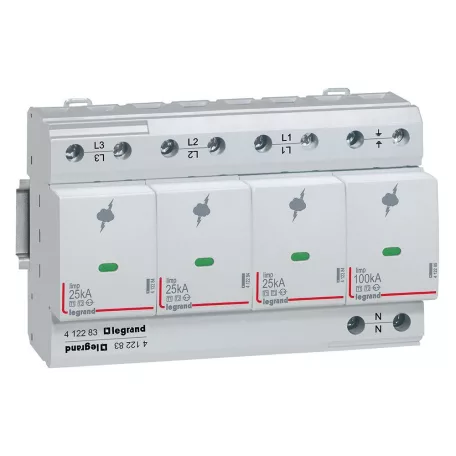 Túlfeszültség-levezető T1 25KA 3P+N +SD