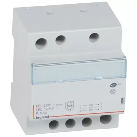 Lexic biztonsági trafó 16VA 230/24-12-2x12V