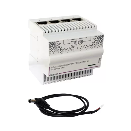 LEGRAND otthoni hálózatok PoE Ethernet Switch 1 Gbps 4+1 x RJ45 port
