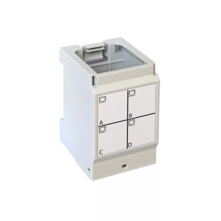 LEGRAND OH kalapsínre szerelhető patch panel vázszerkezet, 4xRJ45 FTP/STP csatlakozó port fogadására, szélesség: 40mm, magasság: 60mm, mélység: 51mm