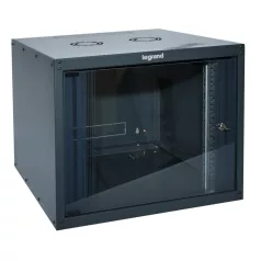   LEGRAND fali rack szekrény 19'' 18U MAG: 890 SZÉL: 600 MÉLY: 600 antracit egyrészes üvegajtós készre szerelt MAX: 54 kg Linkeo