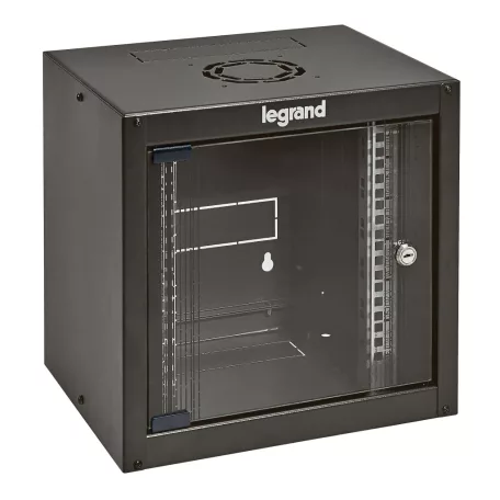 LEGRAND fali rack szekrény 10'' 6U MAG: 362 SZÉL: 320 MÉLY: 300 antracit egyrészes üvegajtós készre szerelt MAX: 12 kg Linkeo