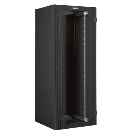 LEGRAND hálózati állószekrény 19'' 47U SZÉL: 800 MÉLY: 1000 MAG: 2248 komplett antracit szimpla üvegajtós MAX: 400 kg készreszerelt Linkeo