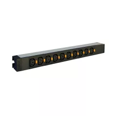   LEGRAND elosztósor 19"/1U normál KIM:10xC13-reteszelhető TÁP: bekötőkapcsos: -6 mm2