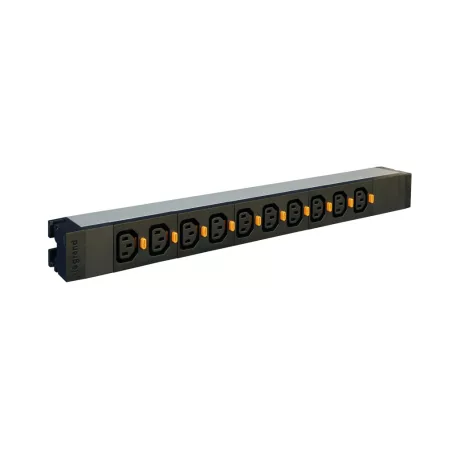 LEGRAND elosztósor 19"/1U normál KIM:10xC13-reteszelhető TÁP: bekötőkapcsos: -6 mm2