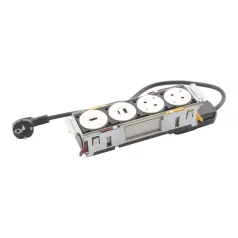   Incara Disq In 4 - bútorba süllyeszthető 2x2P+F + 1xUSB A+C + 1xHDMI aljzat, 2m kábellel, fehér