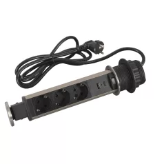   Incara Tower 60 - bútorba süllyeszthető, 3x2P+F + USB A+C aljzat, 2m kábellel
