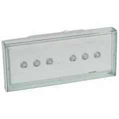   U34 LED tartalékvilágítási lámpatest 1 óra üzemidő, opál búrával, állandó üzemmódú/készenléti üzemmódú, 450  Im- 1 óra
