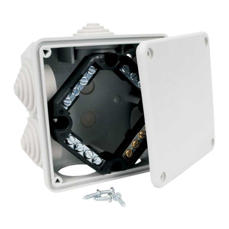 KOPOS Kötődoboz 117x117x58mm IP54 membrános, s-96 tipús sorkapocssal 8111 KA