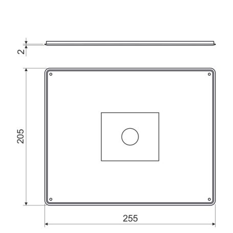 KOPOS dobozfedél 255x205mm KT 250 V HB