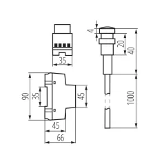 Kanlux AZ-10A TH35 alkonykapcsoló DIN sínre 22370