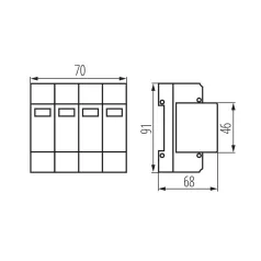   Kanlux KSD-T1T2 275/240 3P+N túlfeszültség korlátozó 23920
