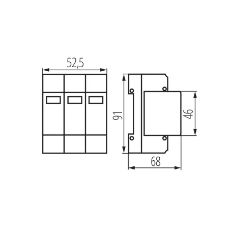 Kanlux KSD-T1T2 275/180 3P túlfeszültség korlátozó 23921