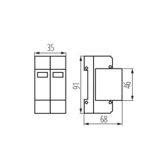   Kanlux KSD-T1+T2 275/120 1P+N túlfeszültség korlátozó 23922