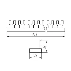 Kanlux KBBU-3x4 fésűs sín 24211