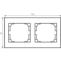 Kanlux LOGI 02-1470-043 ezü Dupla keret, vízszintes 25236