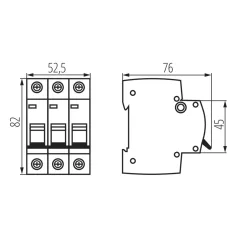 Kanlux KMB6-C13/3 kismegszakító 32585