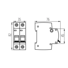 Kanlux KMB6-C40/2 kismegszakító 32589